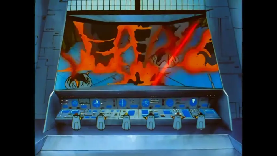 A bridge viewscreen carrying a battle already in progress.